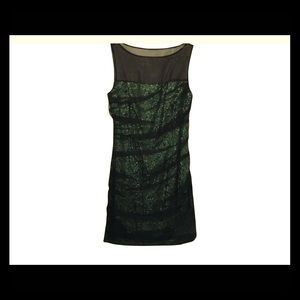Cynthia Steffe green sequin & net cocktail dress